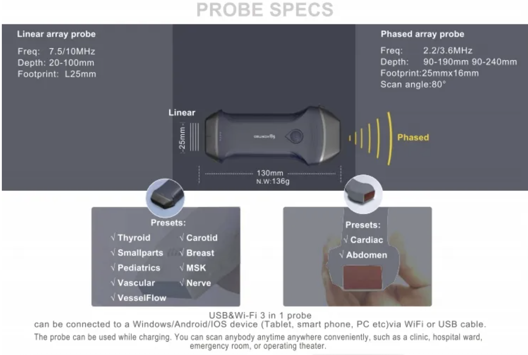 Ecógrafo Portátil Inalámbrico C10XL Pro - Imagen 2