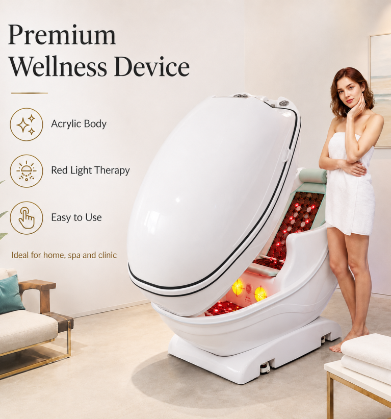 THERMA POD™ WELLNESS PRO CON PIEDRAS JADE LUZ INFRAROJA